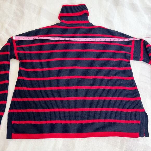 La Ligne Striped Navi Turtleneck Sweater in Navy/Red - size XS - Picture 9 of 10